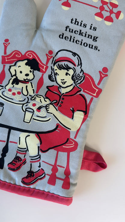 Blue Q Oven Mitt - F***** Delicious