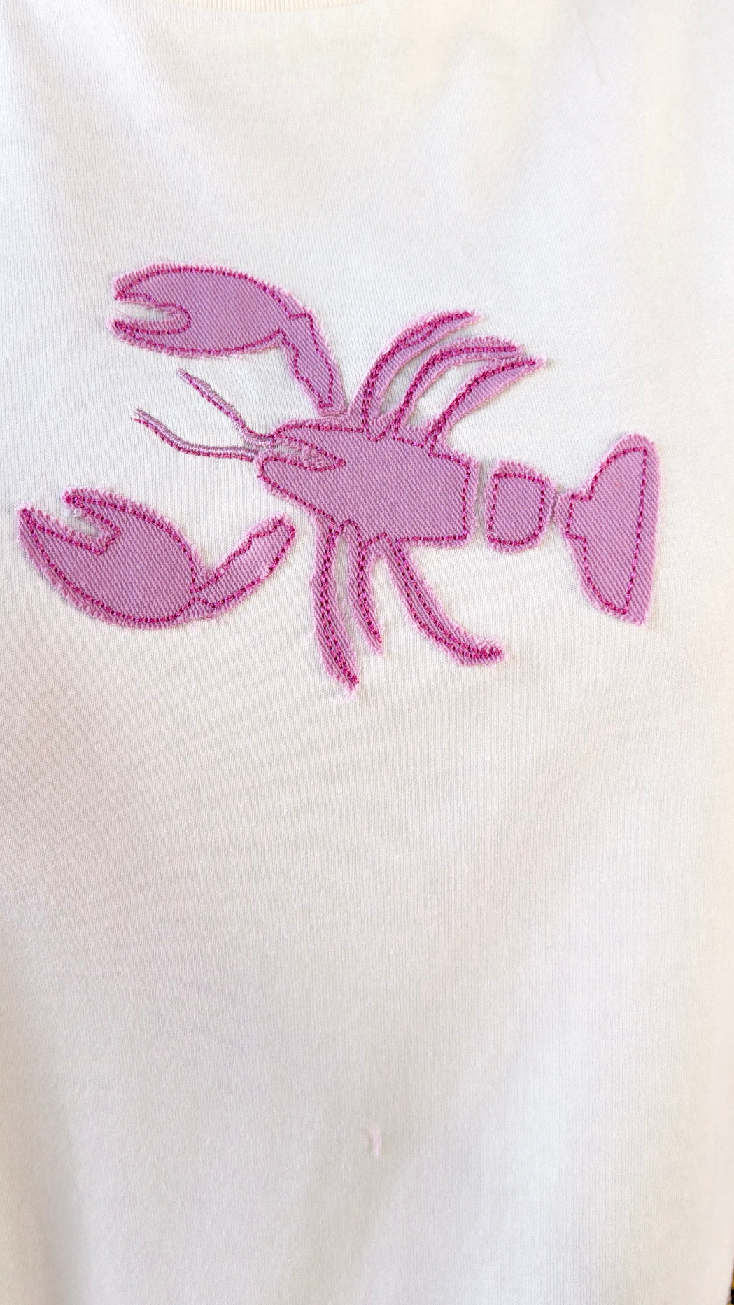 Beachy Patch Tee, Butter/Pink