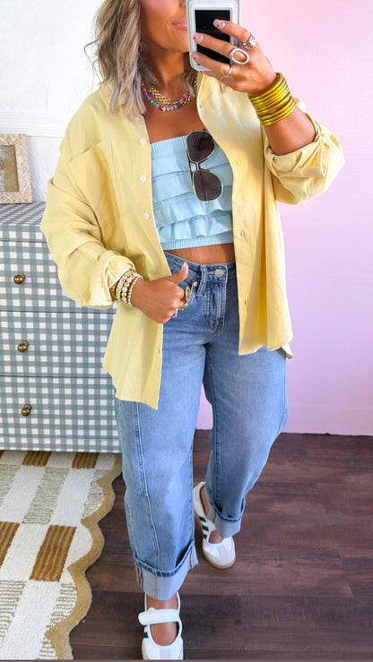 Lemonade Sippin' Button Down, Daisy