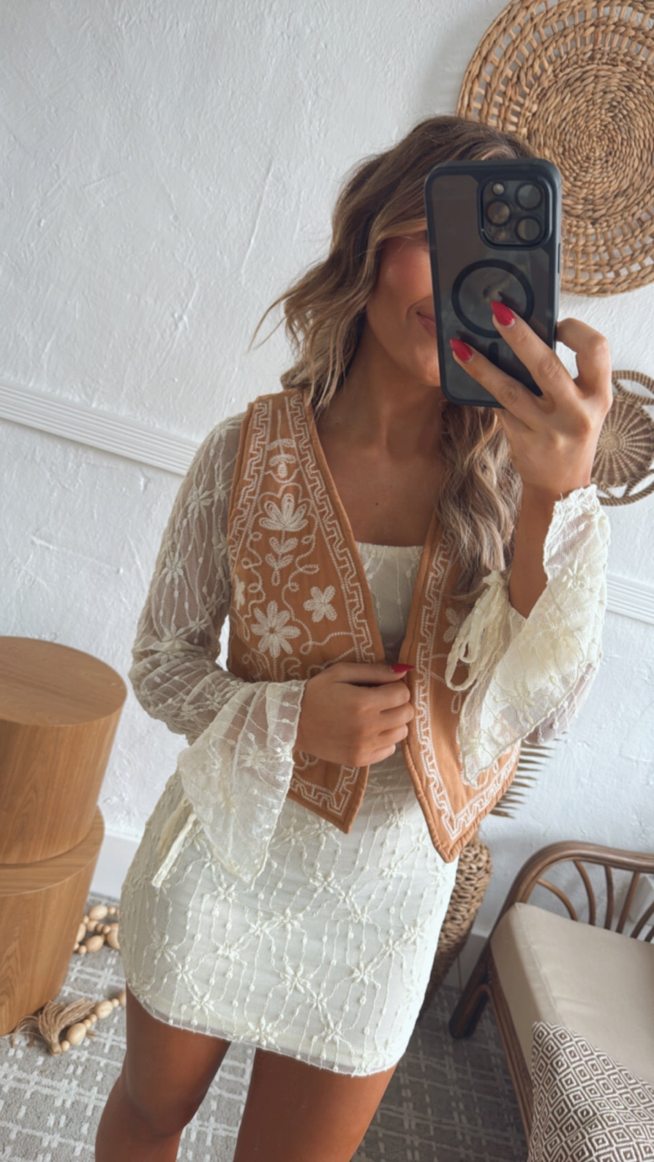 Laurel Lace Mini Dress, Ivory