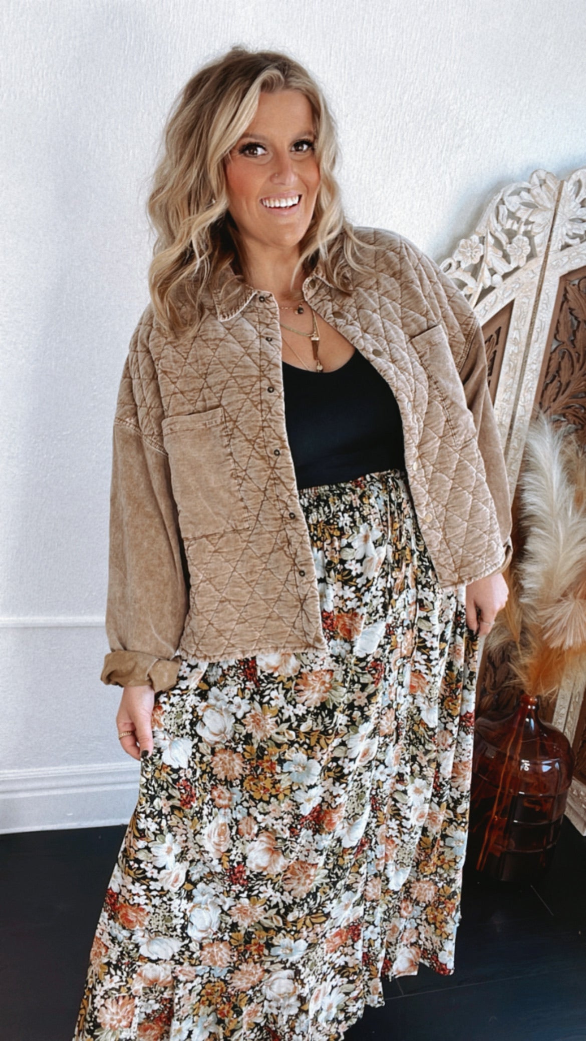 Corduroy Mineral Washed Jacket, Coffee