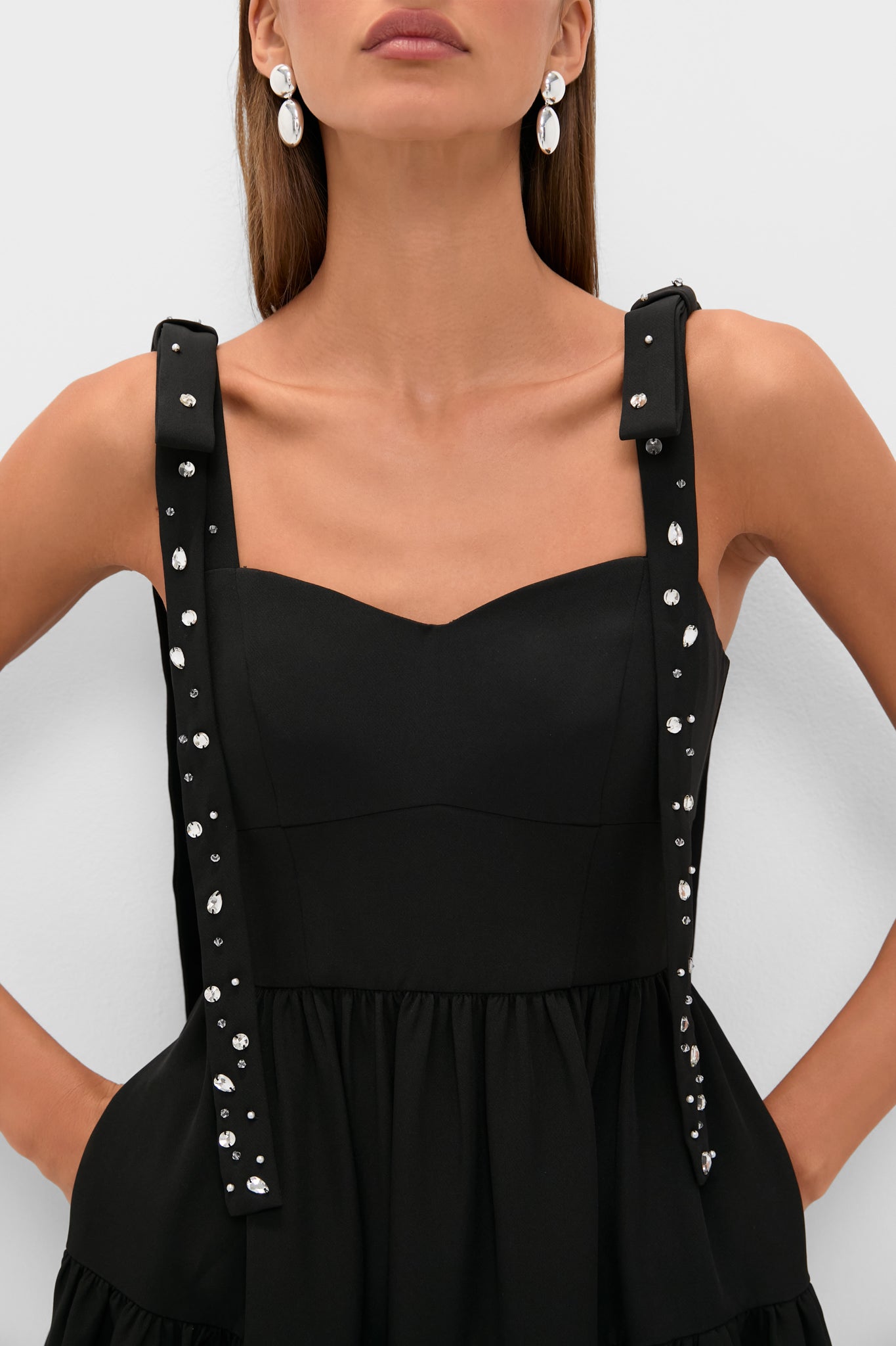 Black Embellished Agnes Maxi Dress