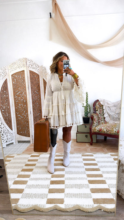 Maple Mist Mini Dress, Natural