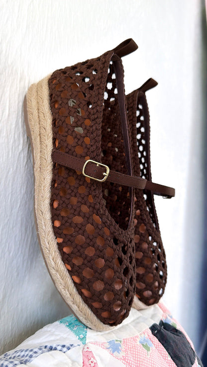 Ella Woven Mary Jane, Brown