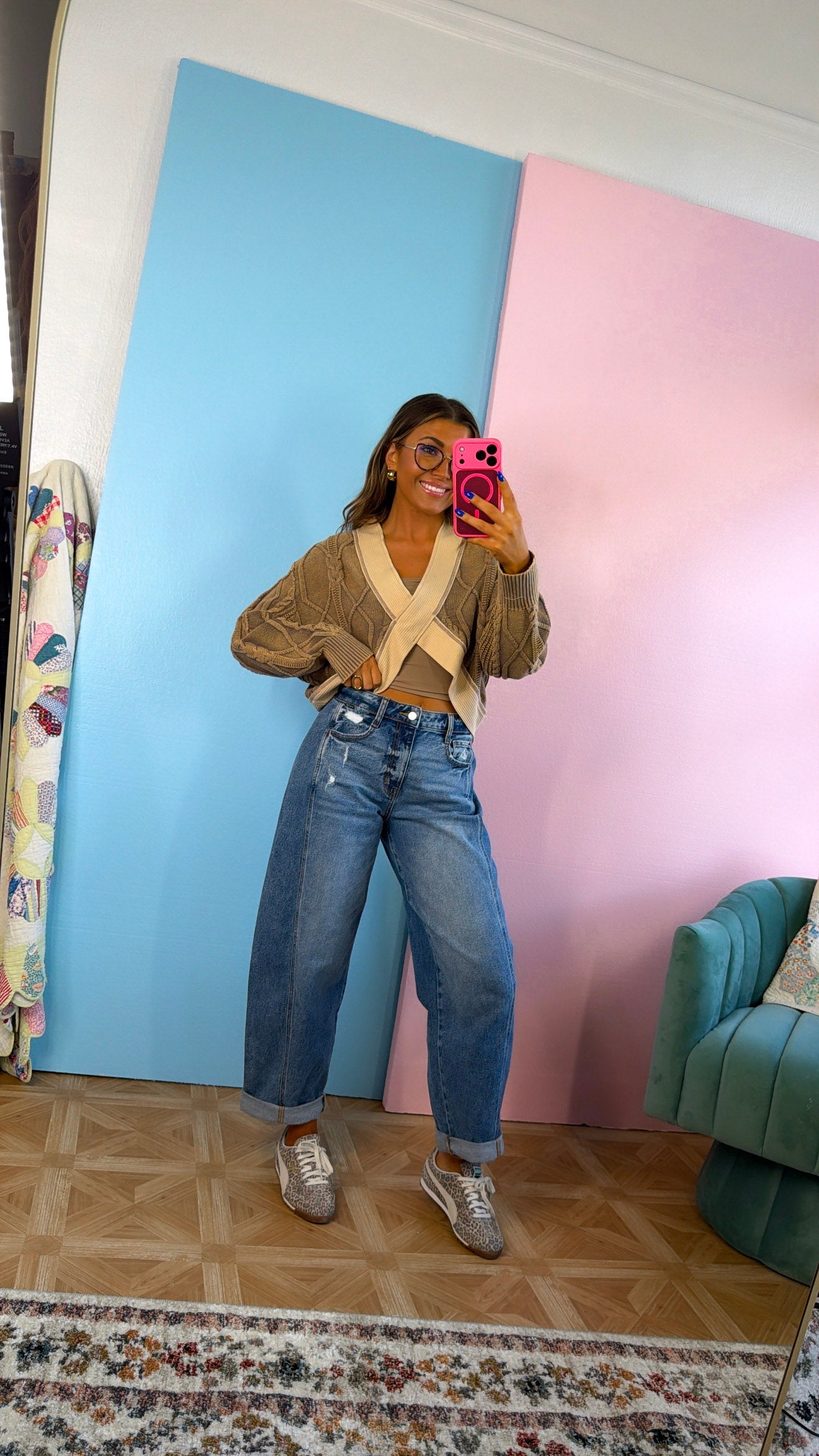 ECB Exclusive: Texture Criss Cross Top, Dusty Choco