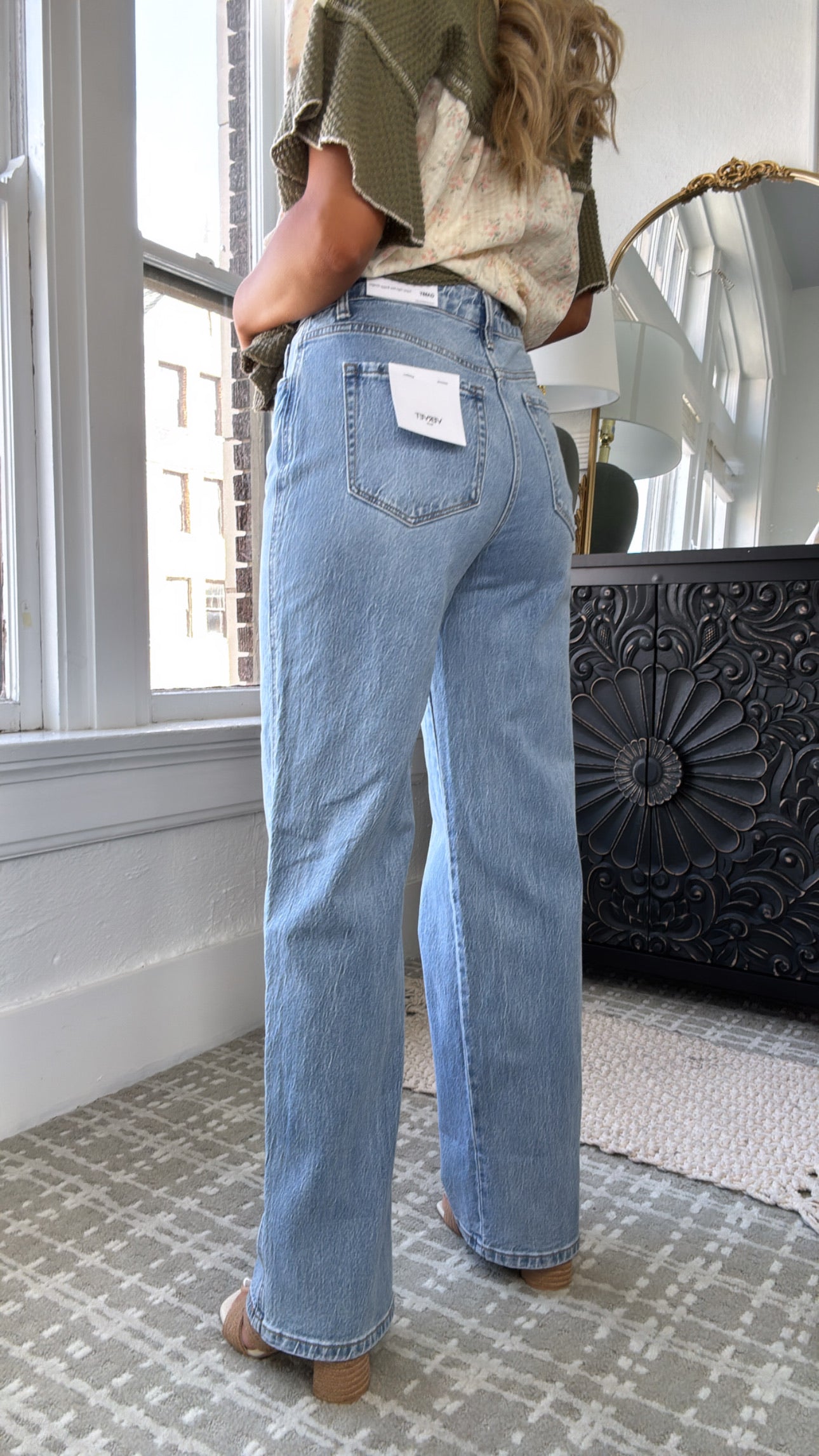 Jaxon Baggy High Rise Denim, VERVET
