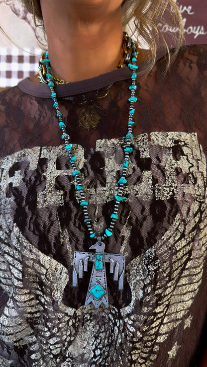 Handmade Western Thunderbird Necklace