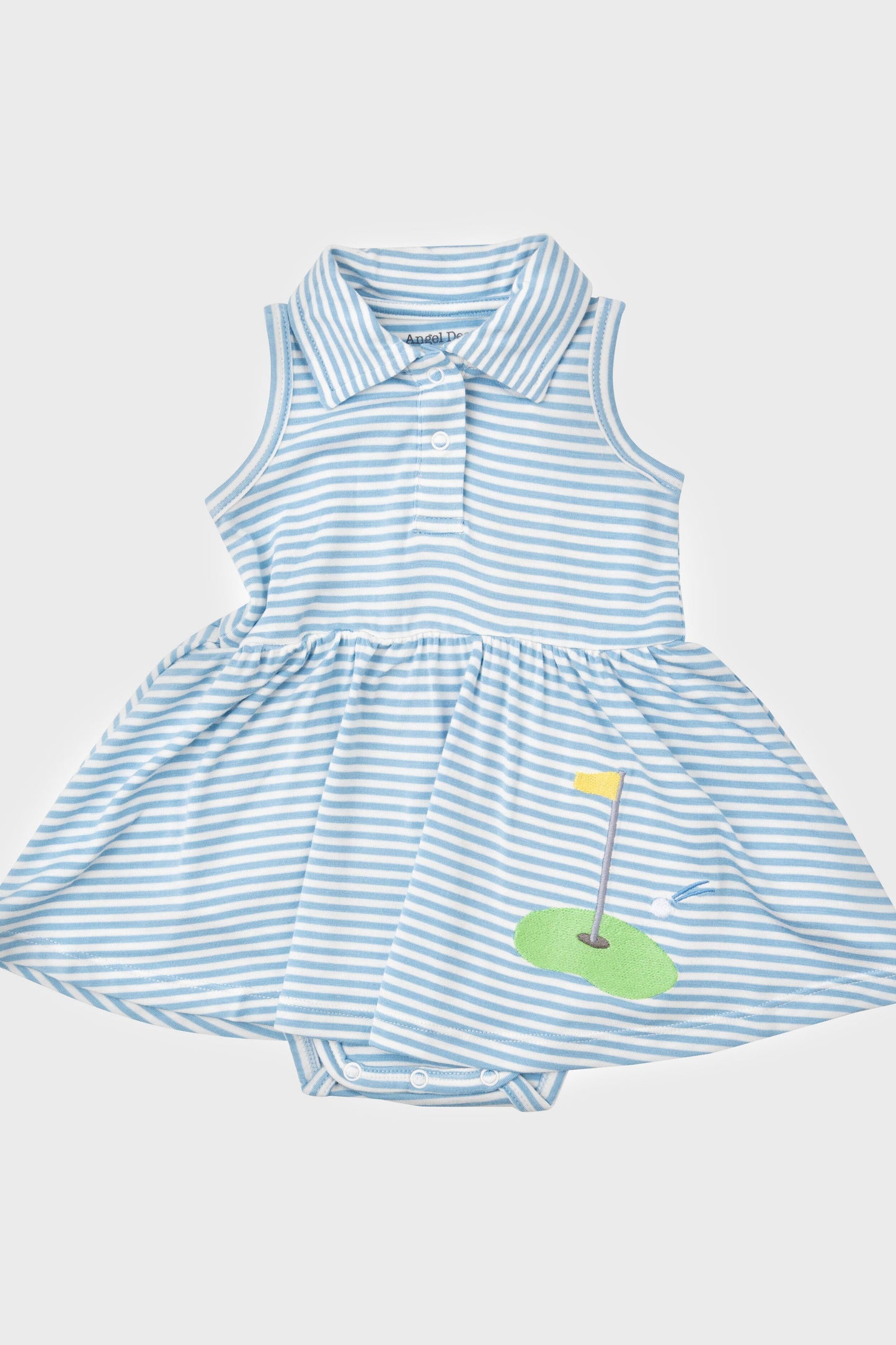 Blue Stripe Golf Tank Bodysuit Dress