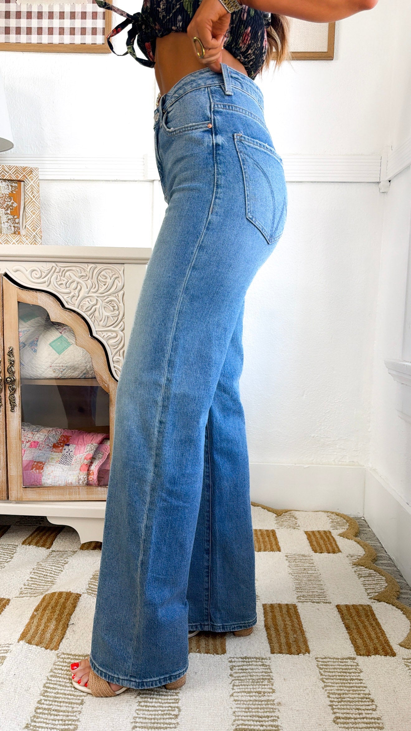 Nico High Rise Wide Leg Denim, Medium