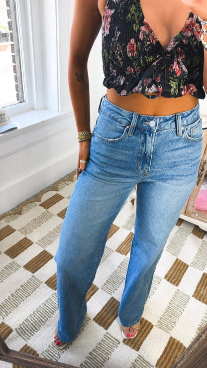 Nico High Rise Wide Leg Denim, Medium