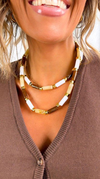 Caramel Candy Bar Chic Necklace