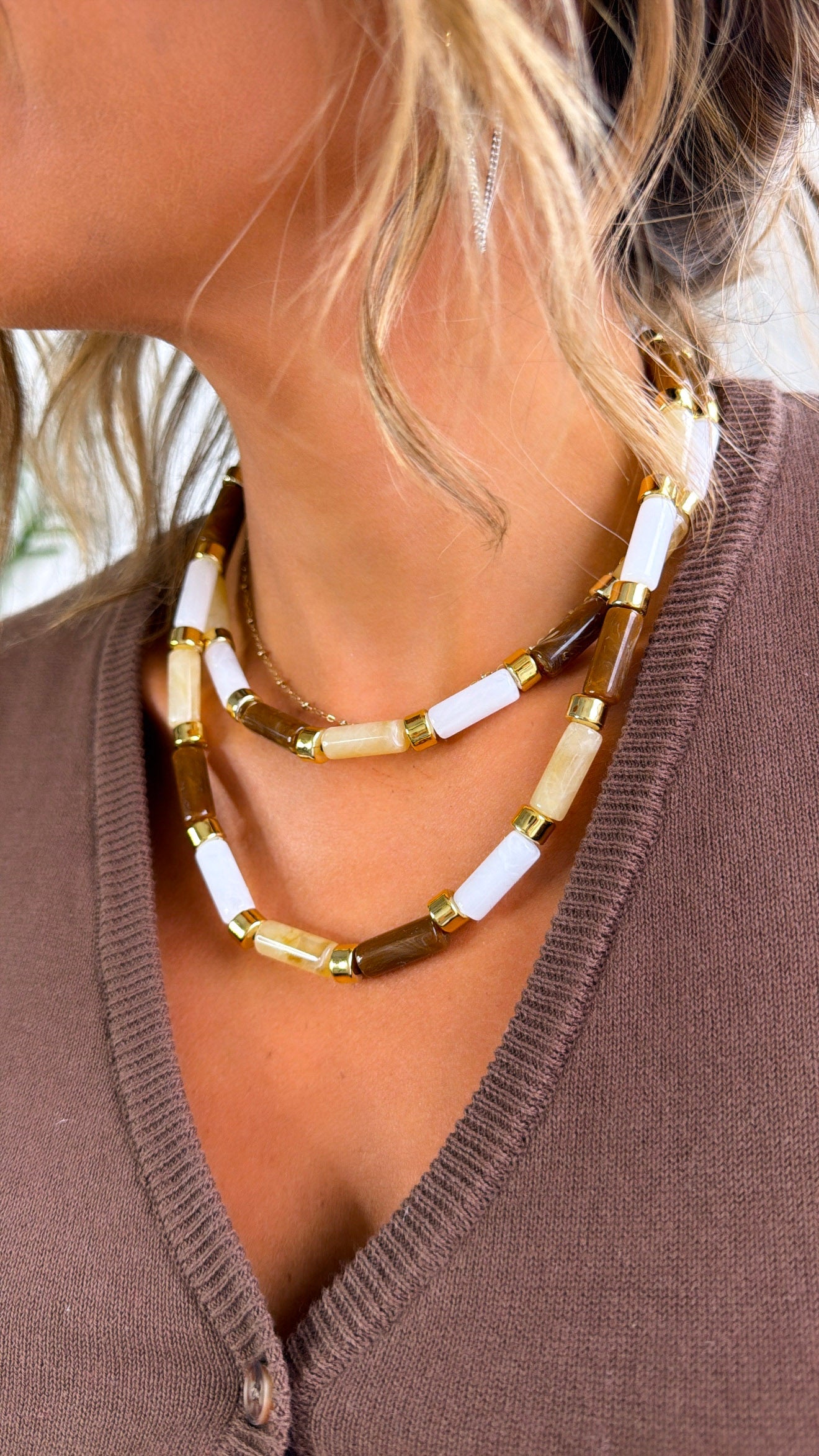 Caramel Candy Bar Chic Necklace