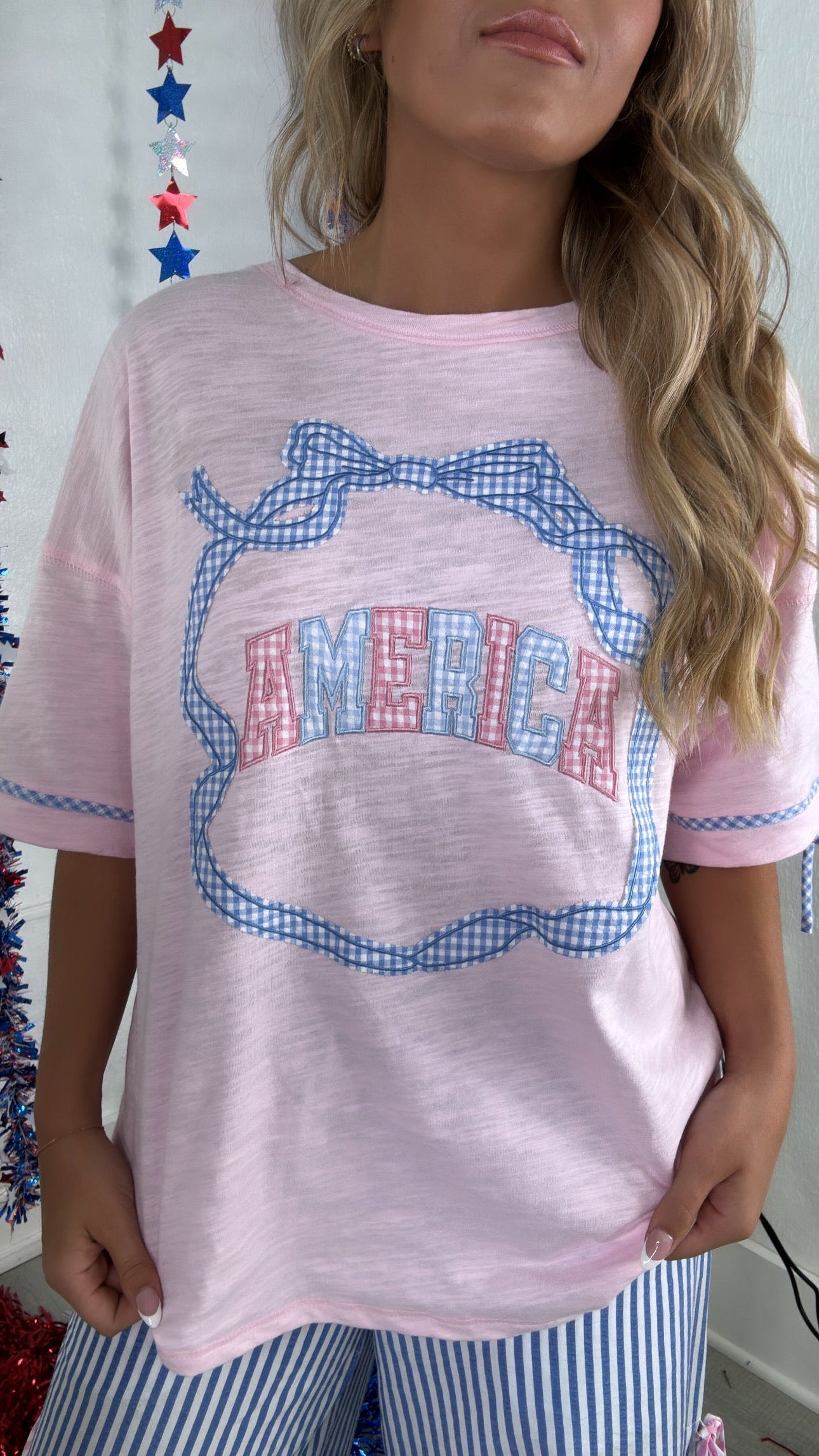 Darling Bowtie Top, Lt. Pink