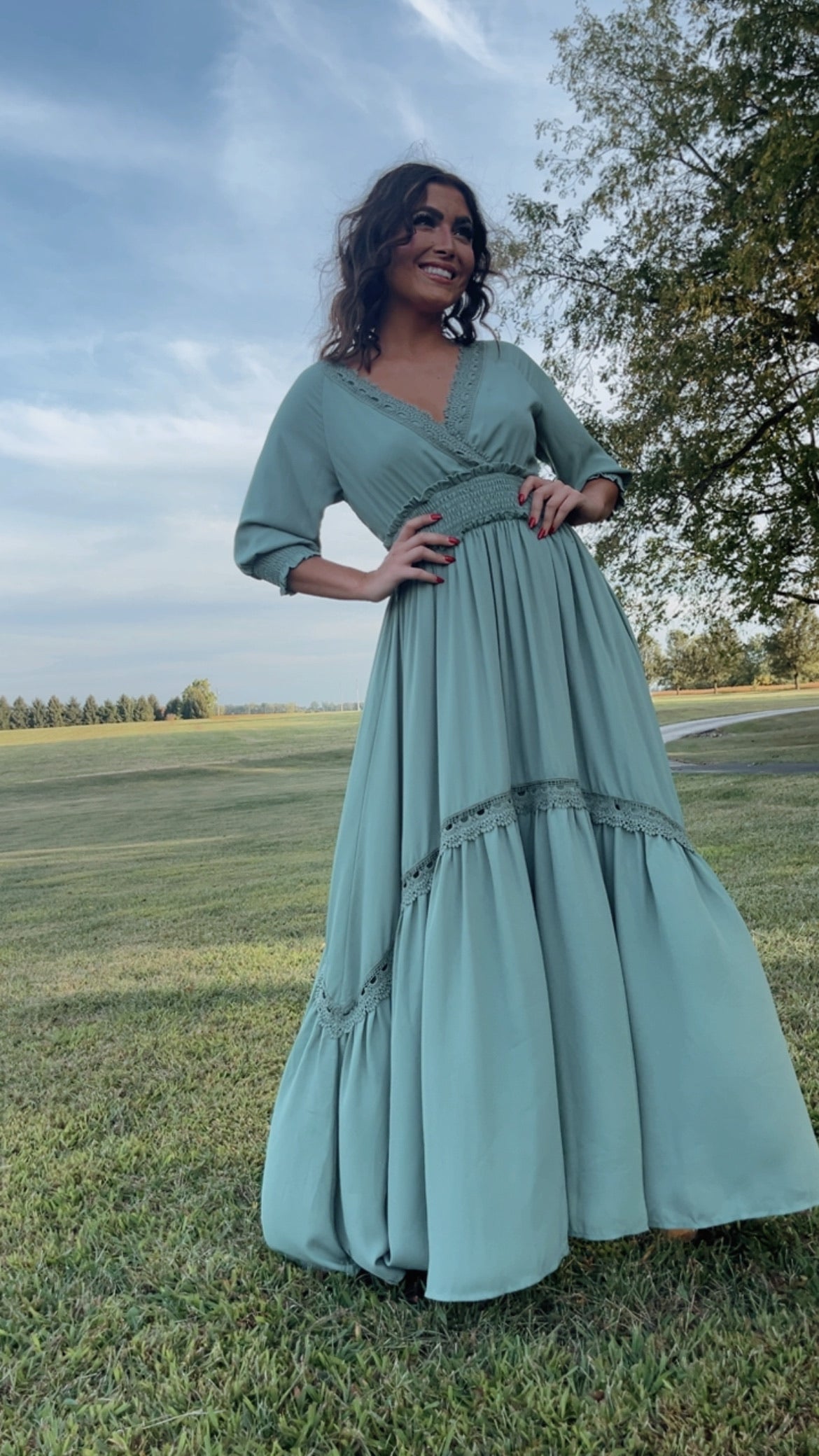 ECB Exclusive: Most Admired Maxi Dress , Sage