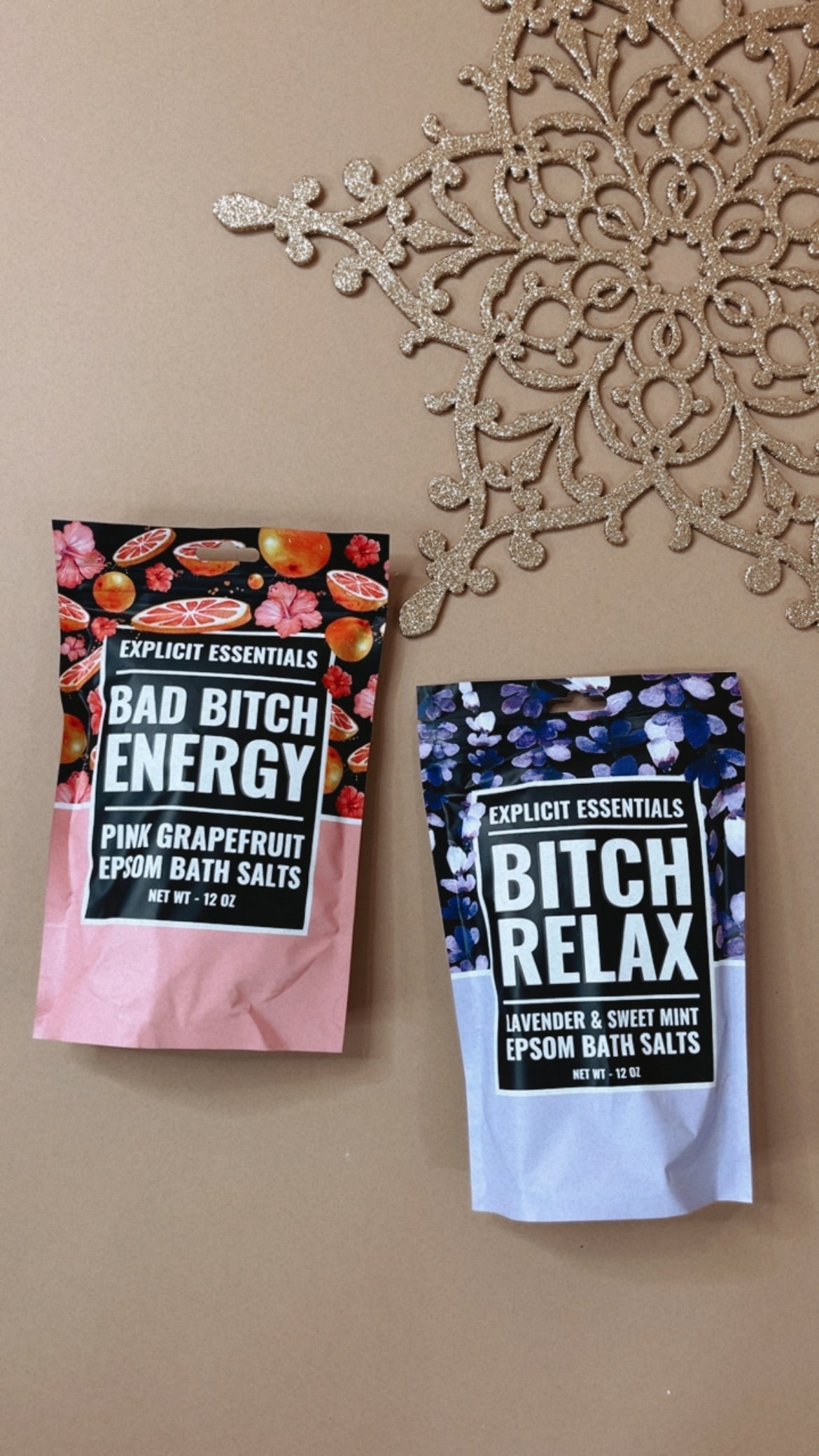 Bitch Relax Bath Salts 12oz Bag Lavender