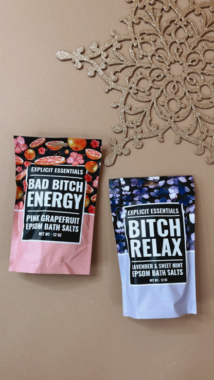Bitch Relax Bath Salts 12oz Bag Lavender