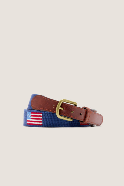 American Flag Needlepoint Belt