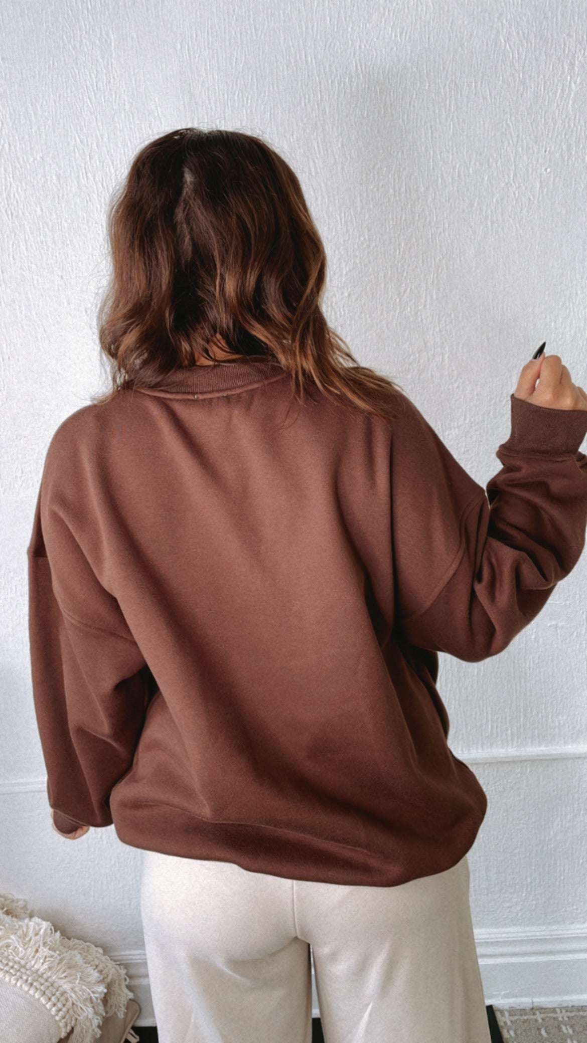 Limitless Embroidered Sweatshirt, Brown