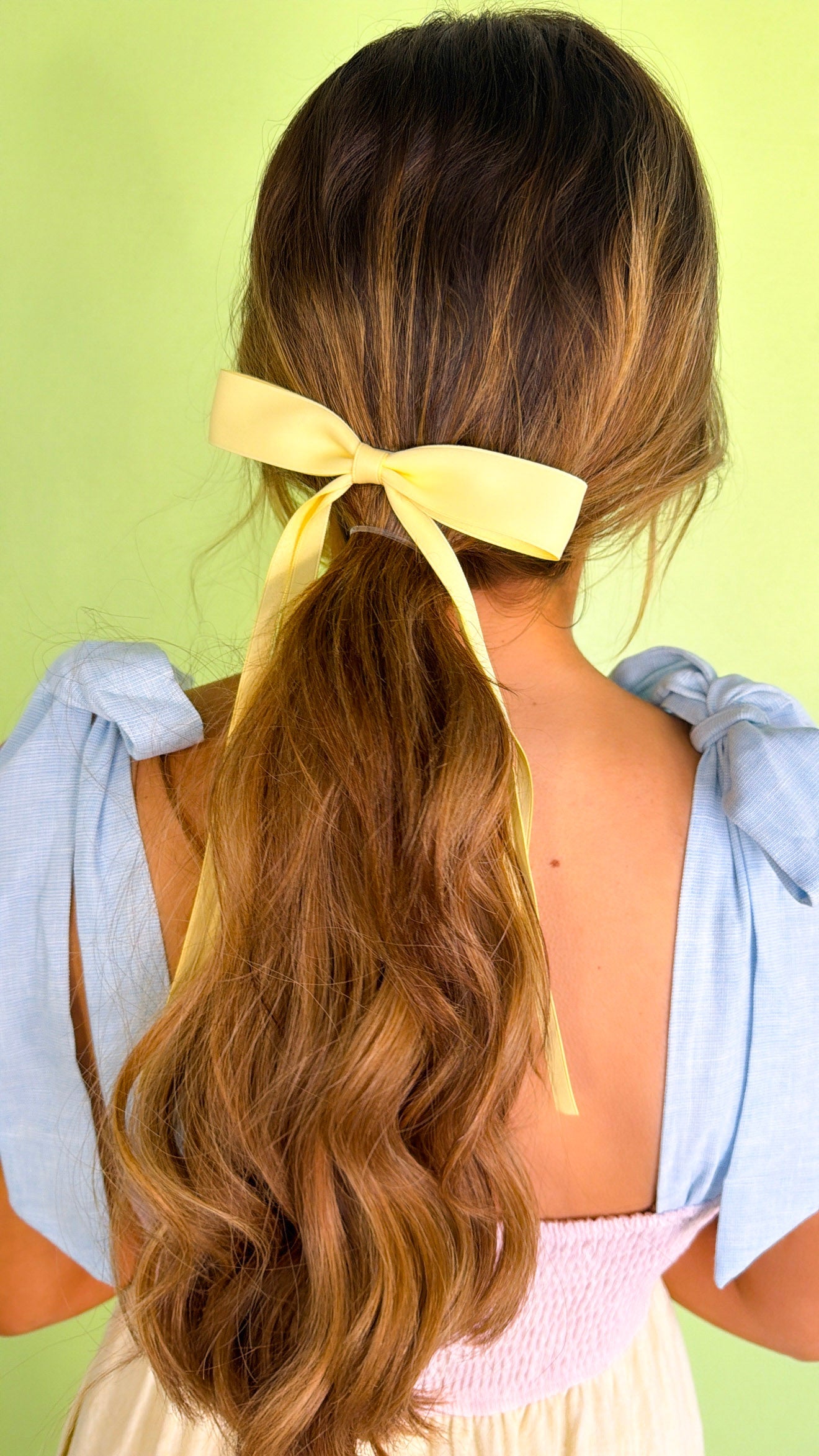 Dainty Bow Clip, Yellow