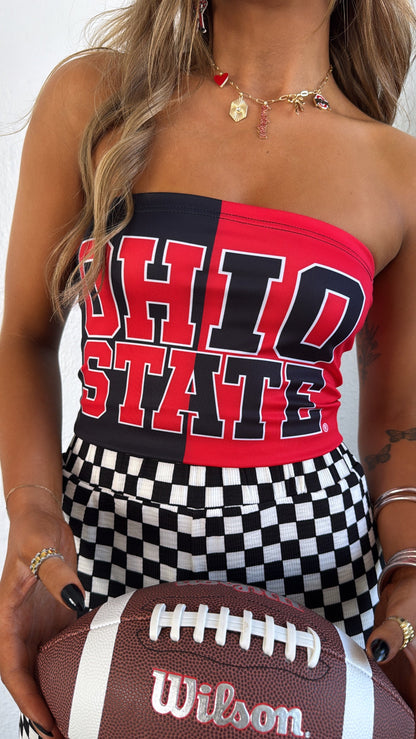 Blitz Ohio Tube Top, Red/Black