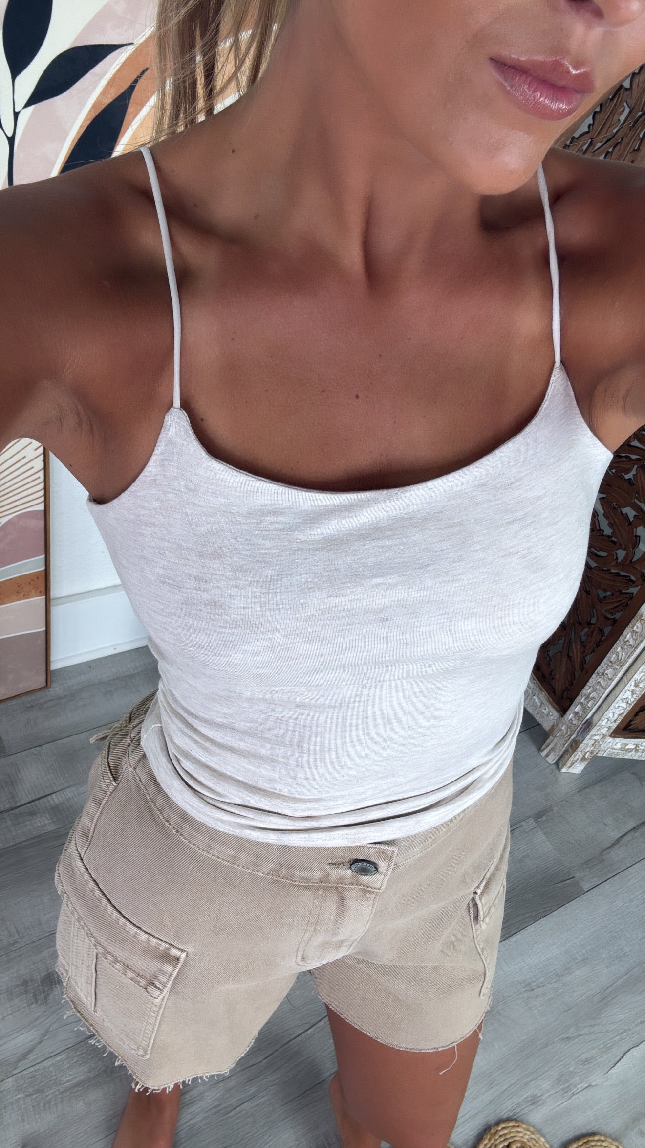 Everyday Essential Spaghetti Strap Cami, Oatmeal