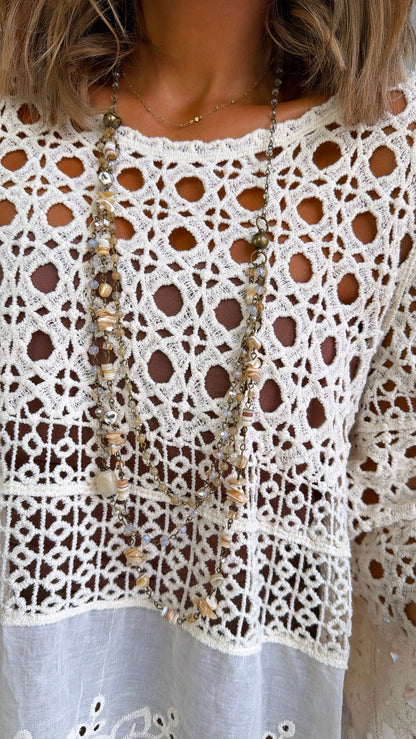 Medina Necklace, Beige