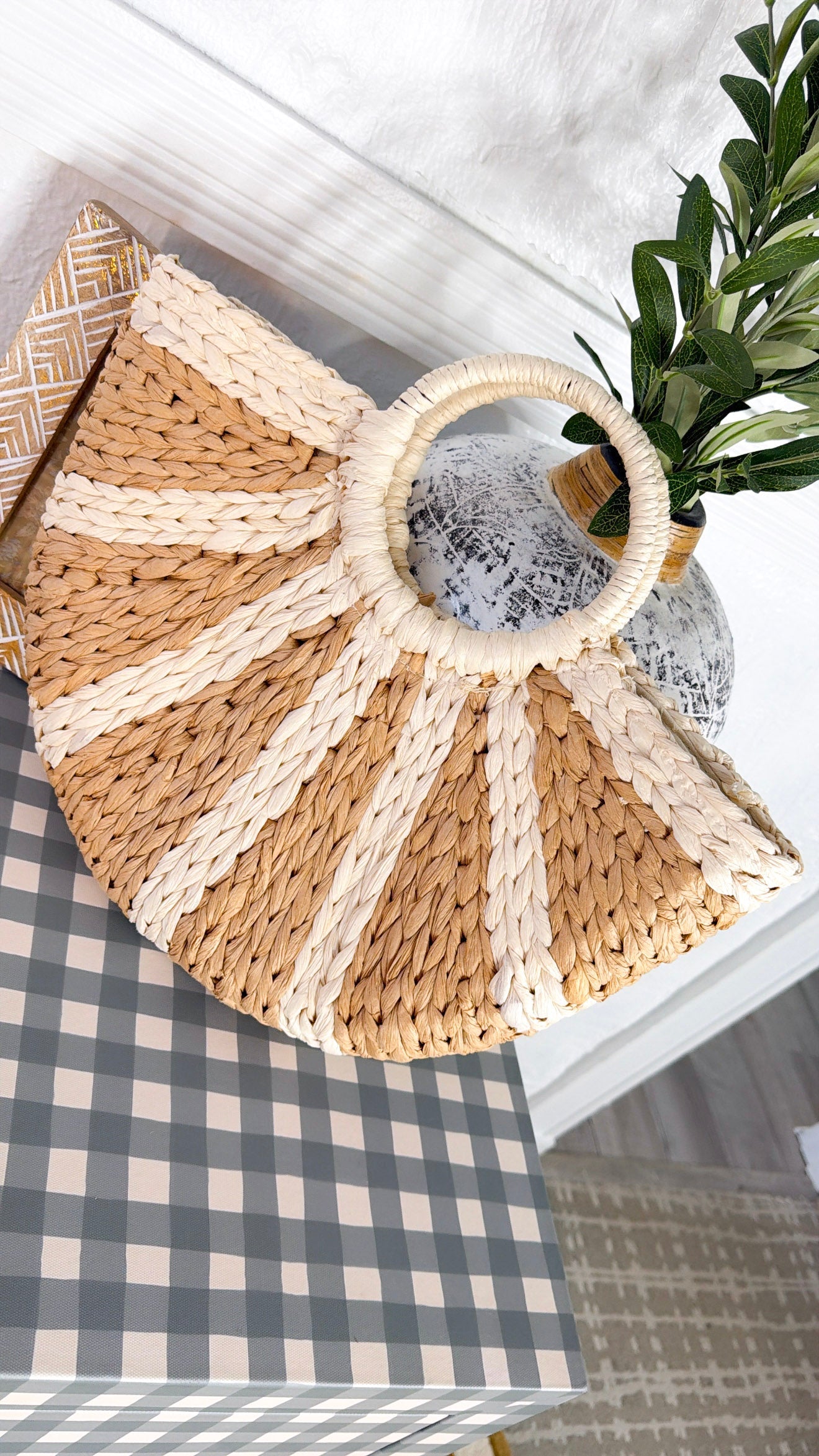 Fill It Up Rattan Bag, Tan