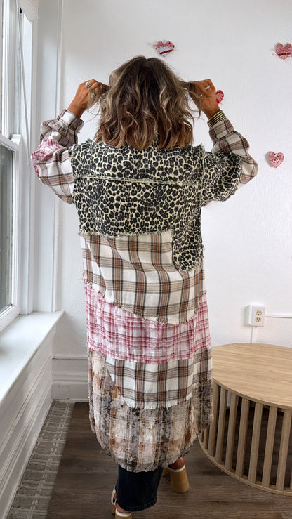 Hidden Aura Shirt Jacket, Leopard Multi