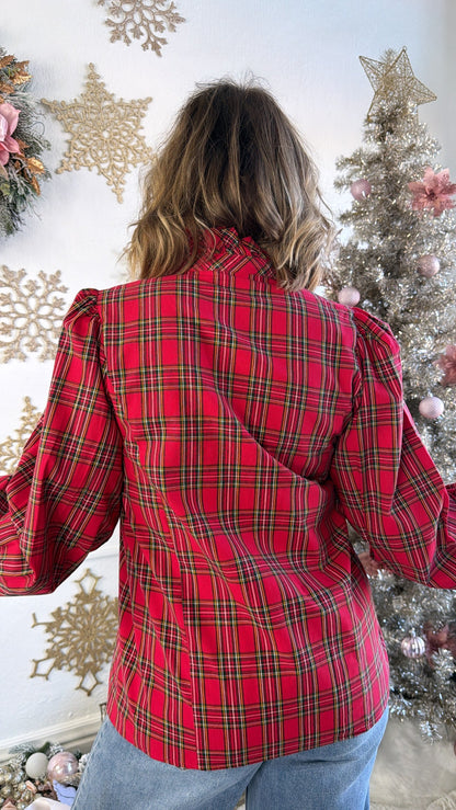 Cindy Lou Blouse, Red