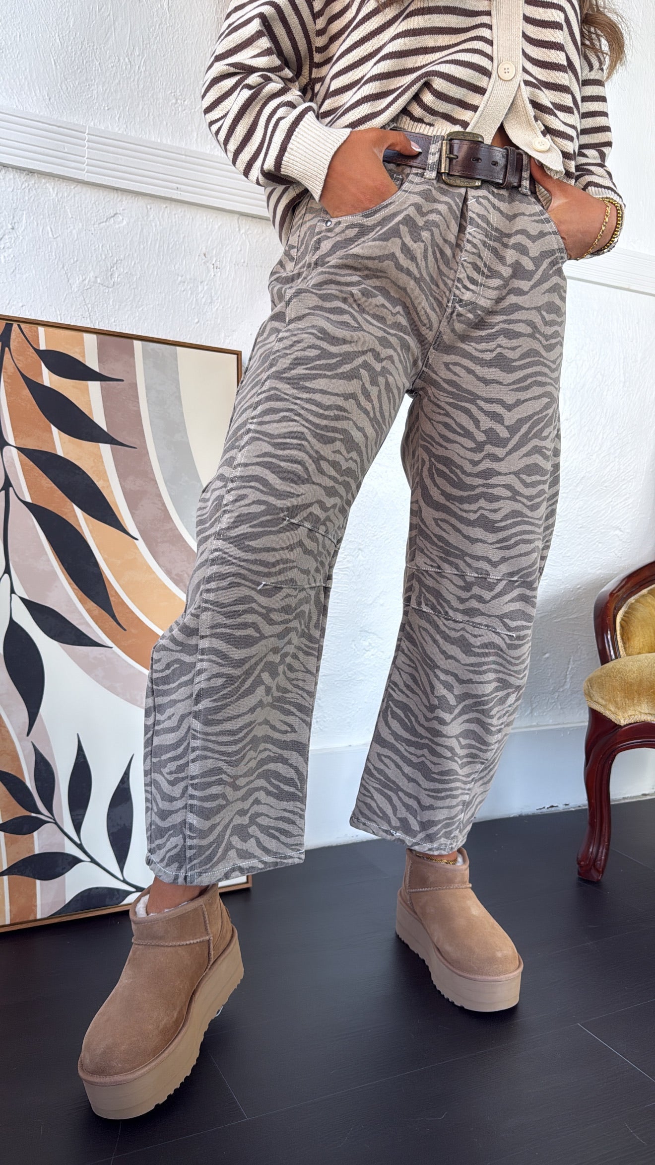 Gallery Girl Barrel Pants, Zebra