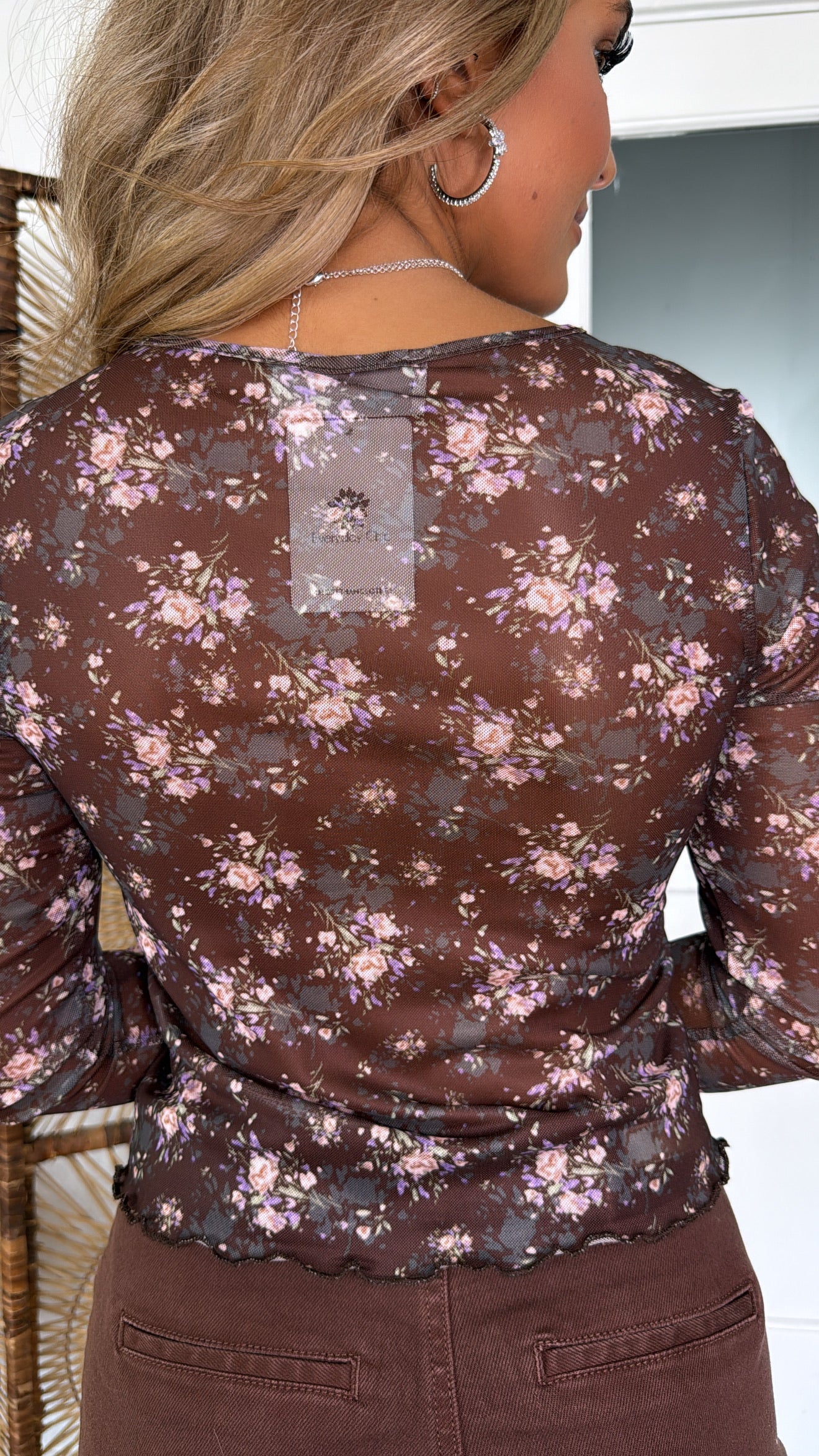 Fading Seasons Top, Brown