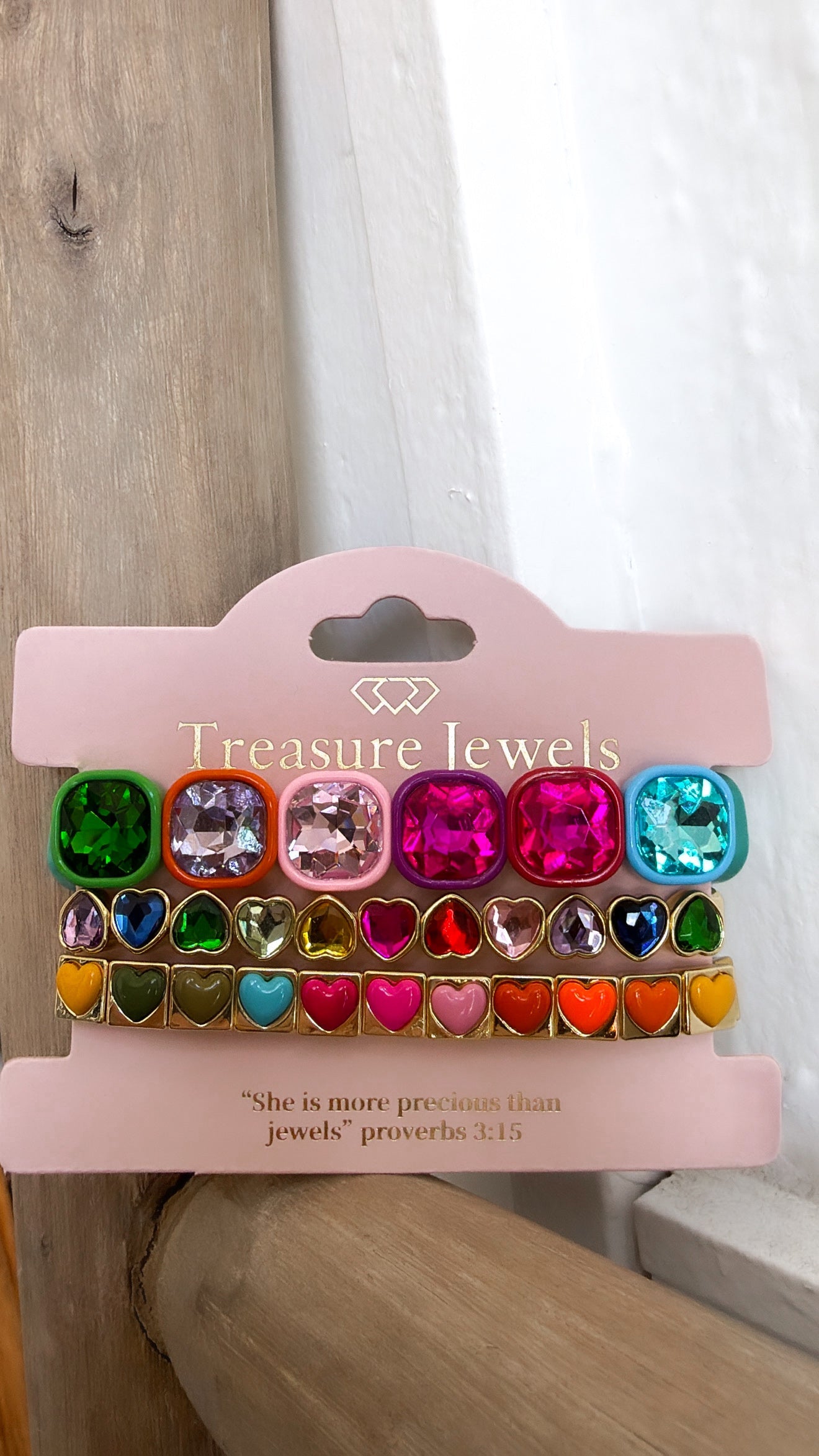 Rainbow Hearts Bracelet Stack