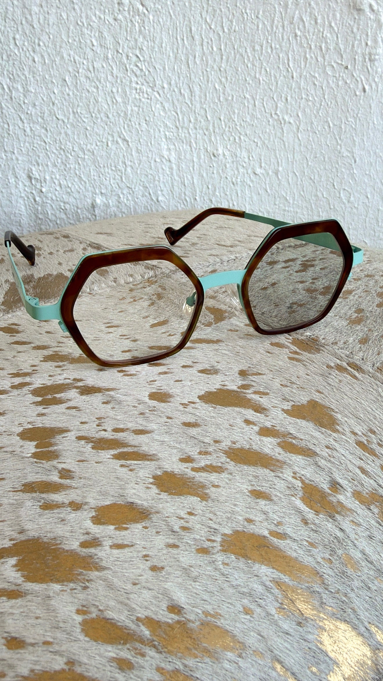 Collins Reading Glasses, Aqua/Havana