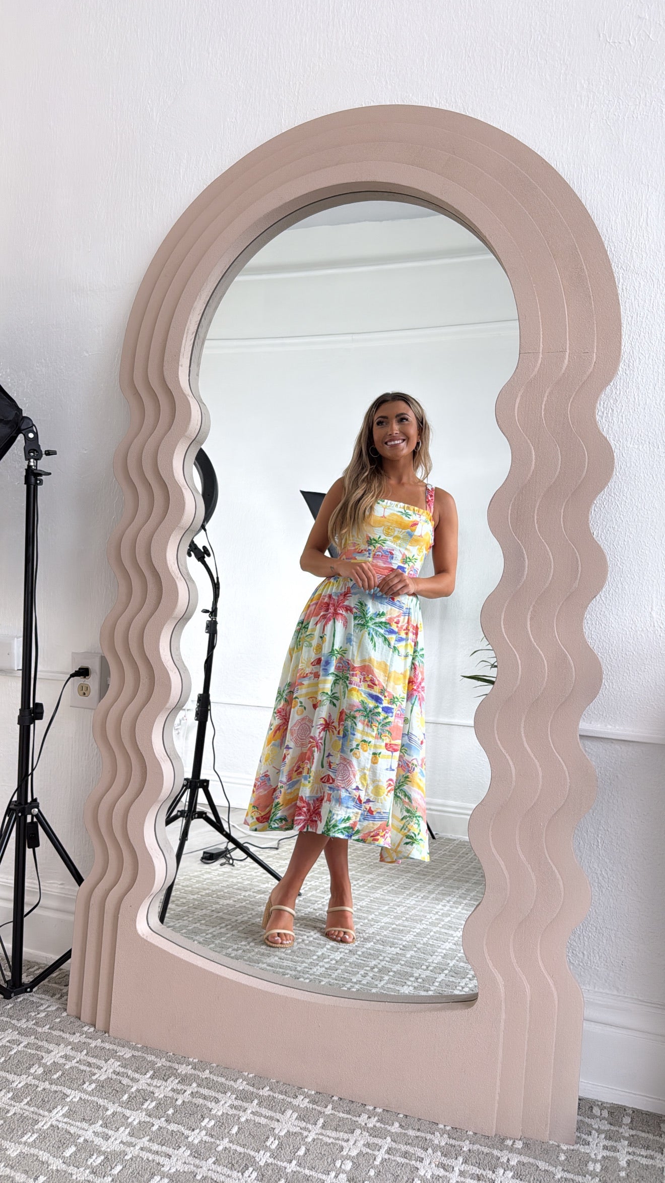 Coastal Vibes Midi Dress, Cream