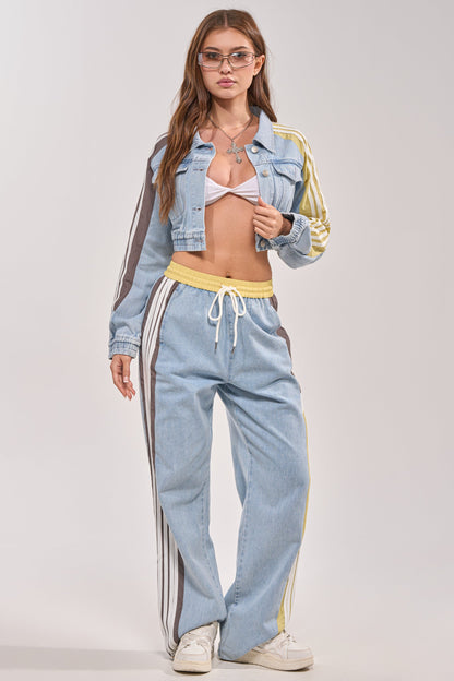 ALONE AGAIN DENIM TRACK PANT