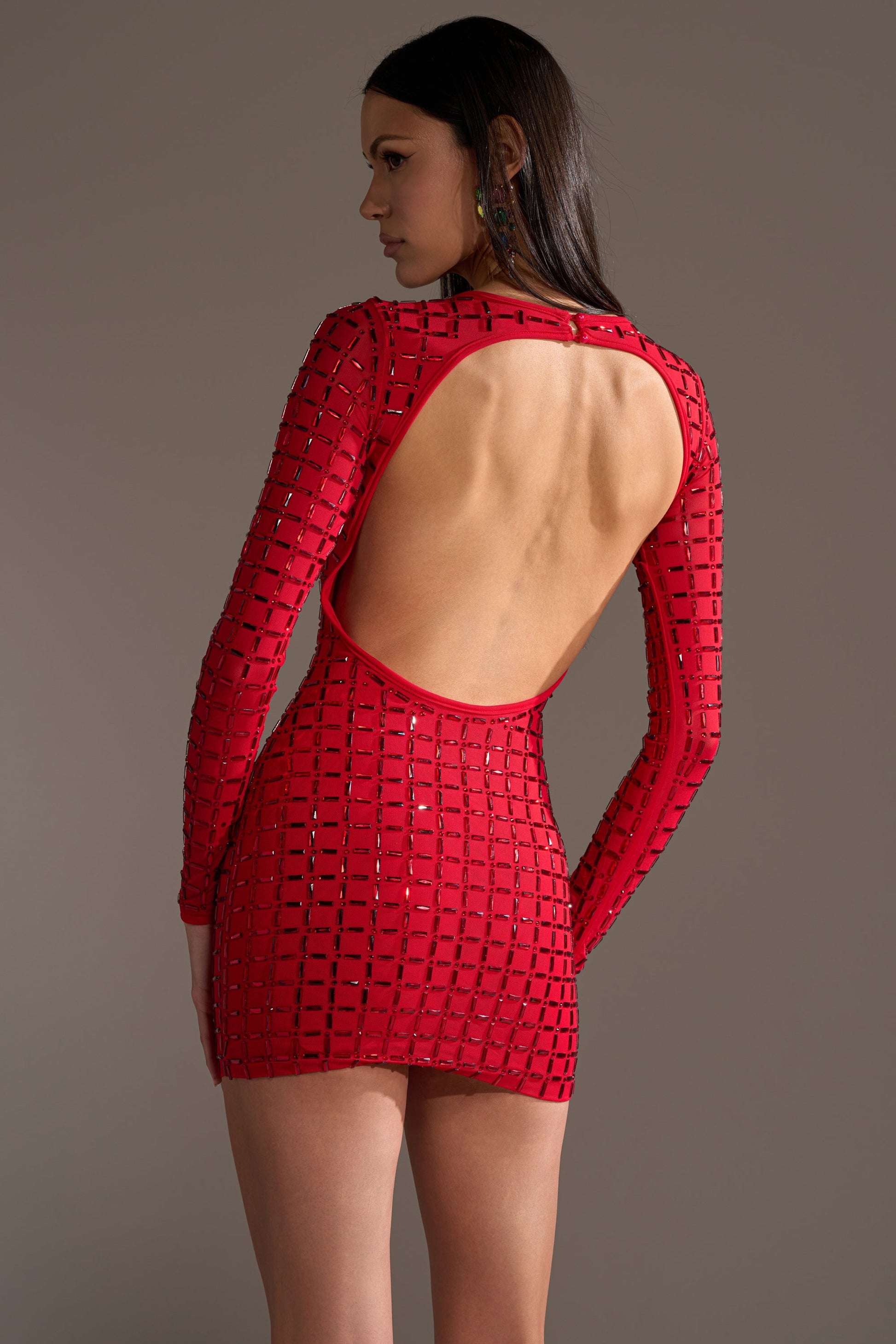 ALL THAT SHINES RHINESTONE MINI DRESS