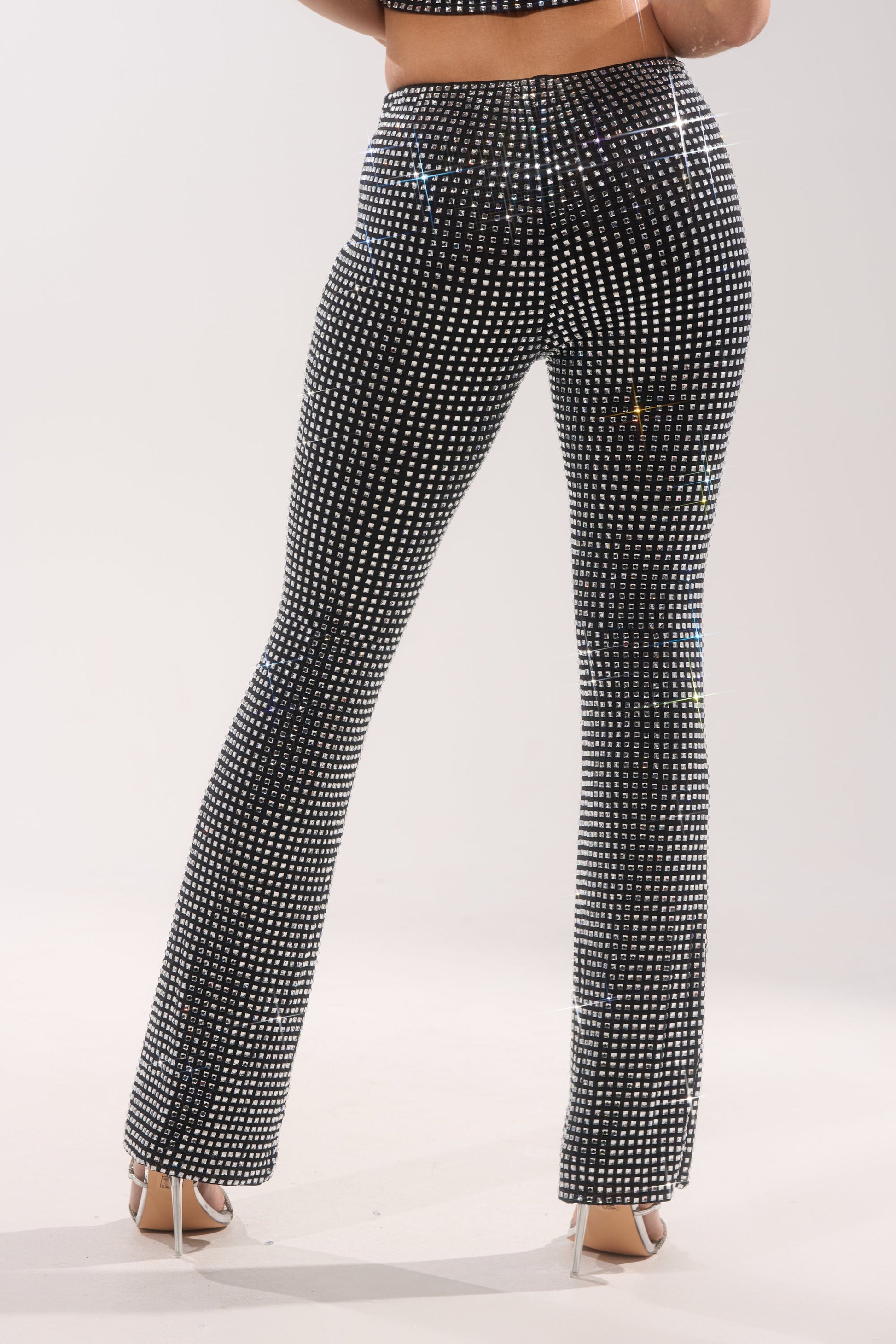 ALL EYES ON ME RHINESTONE FLARE TROUSER