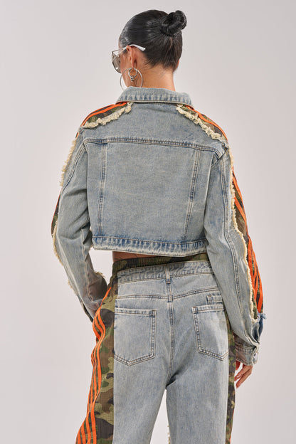 ALL AROUND THE WORLD AGAIN JACKET IN LIGHT BLUE DENIM