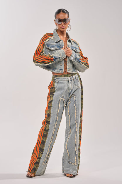ALL AROUND THE WORLD AGAIN JACKET IN LIGHT BLUE DENIM