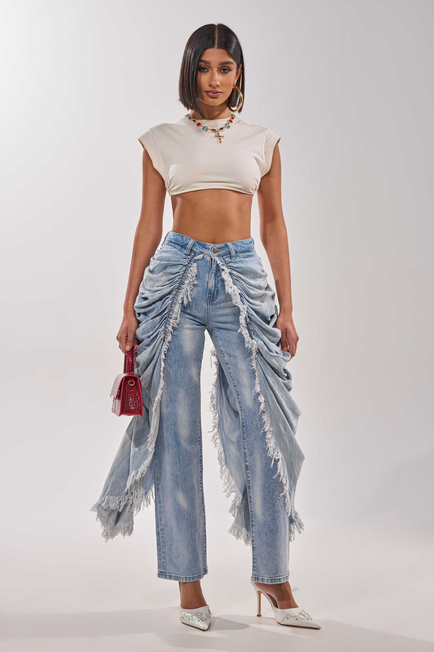 ALL OVER THE PLACE DENIM PANT