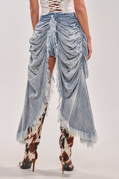 ALL OVER THE PLACE DENIM SHORT