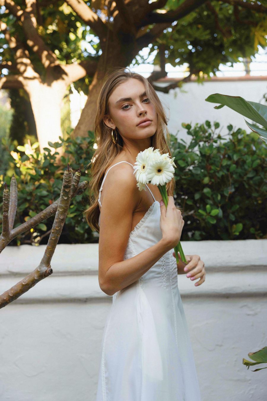Aelia Embroidered Eyelet Maxi Dress