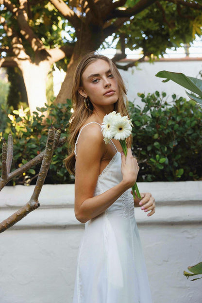 Aelia Embroidered Eyelet Maxi Dress