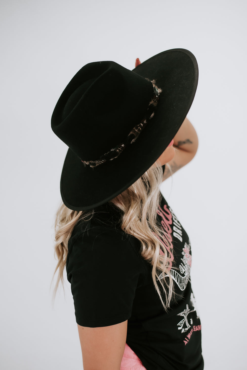 Nelson Feathered Hat, Black