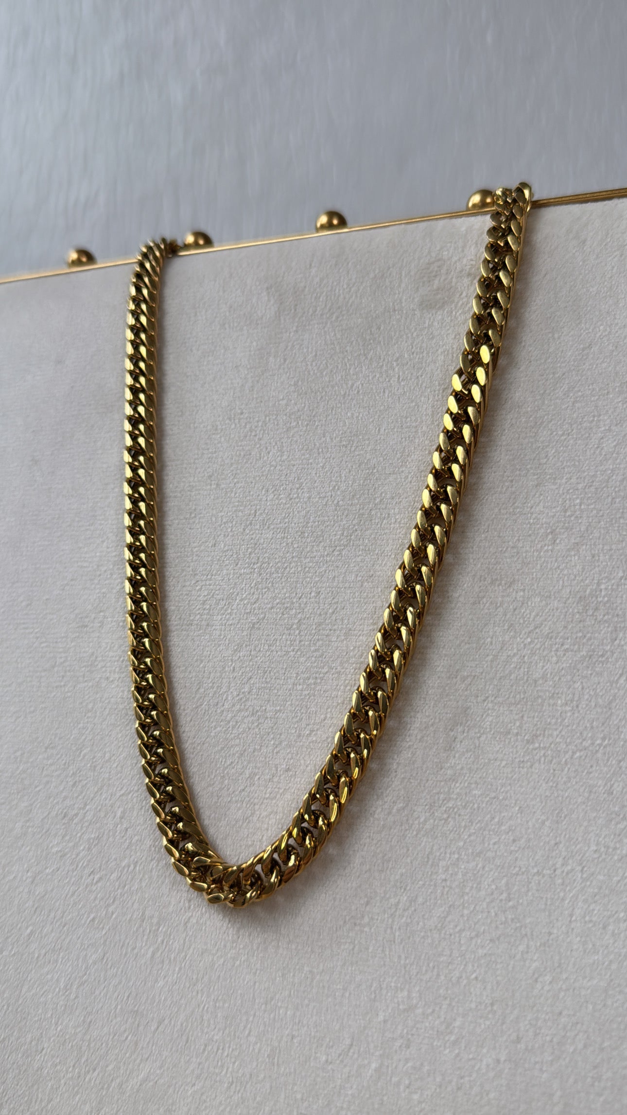 Chunky Shiny Chain Necklace,  Gold