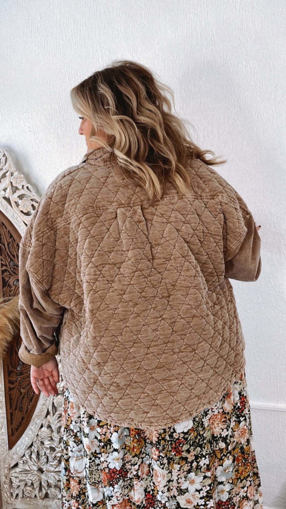 Corduroy Mineral Washed Jacket, Coffee