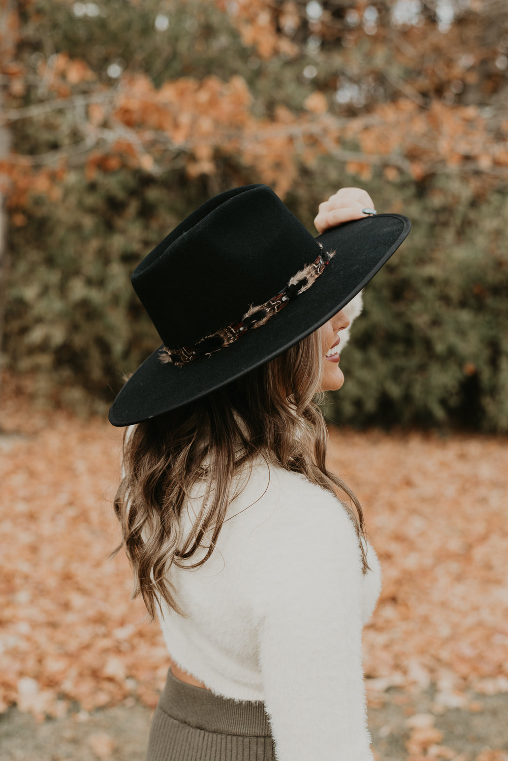 Nelson Feathered Hat, Black
