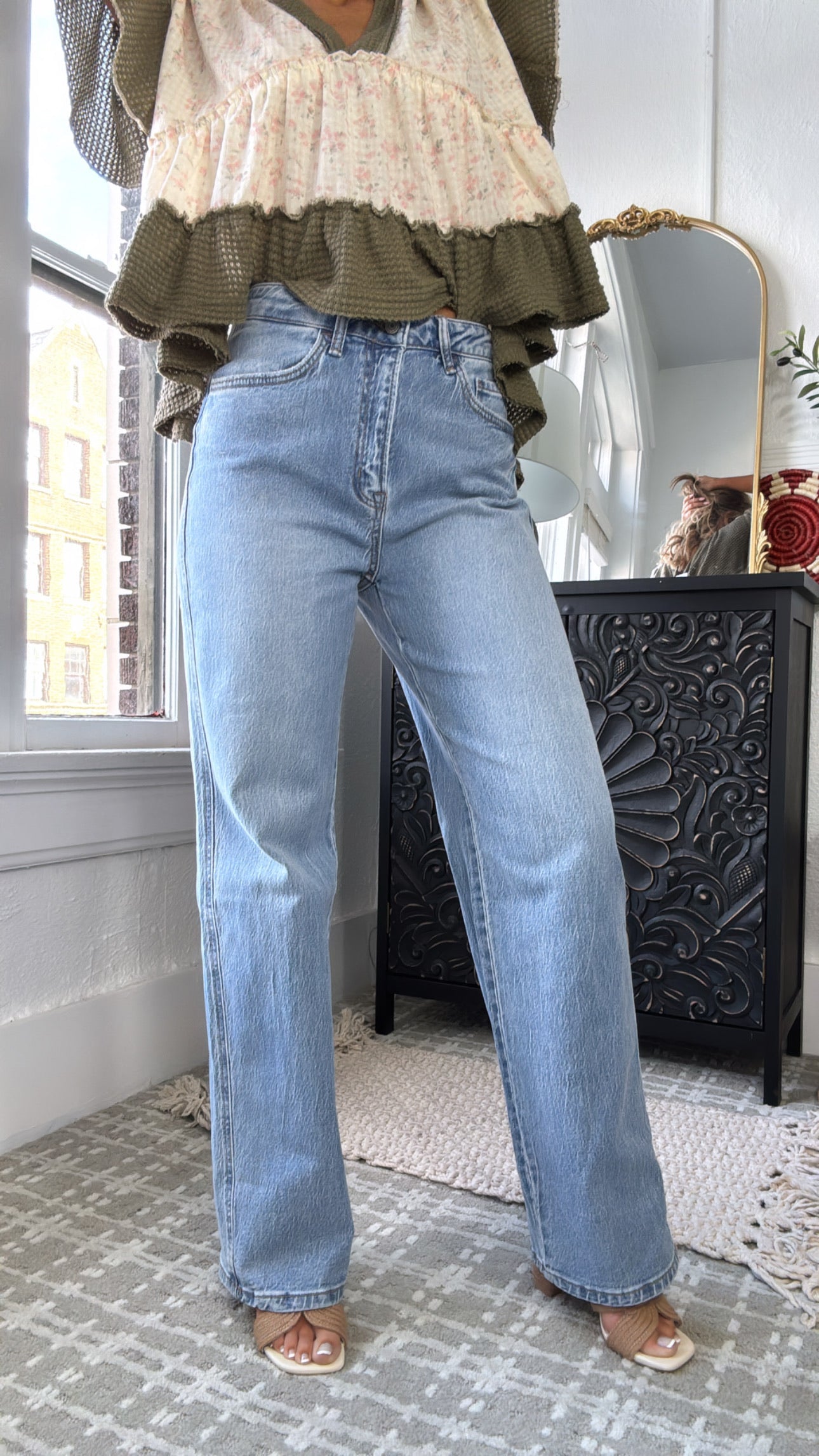 Jaxon Baggy High Rise Denim, VERVET
