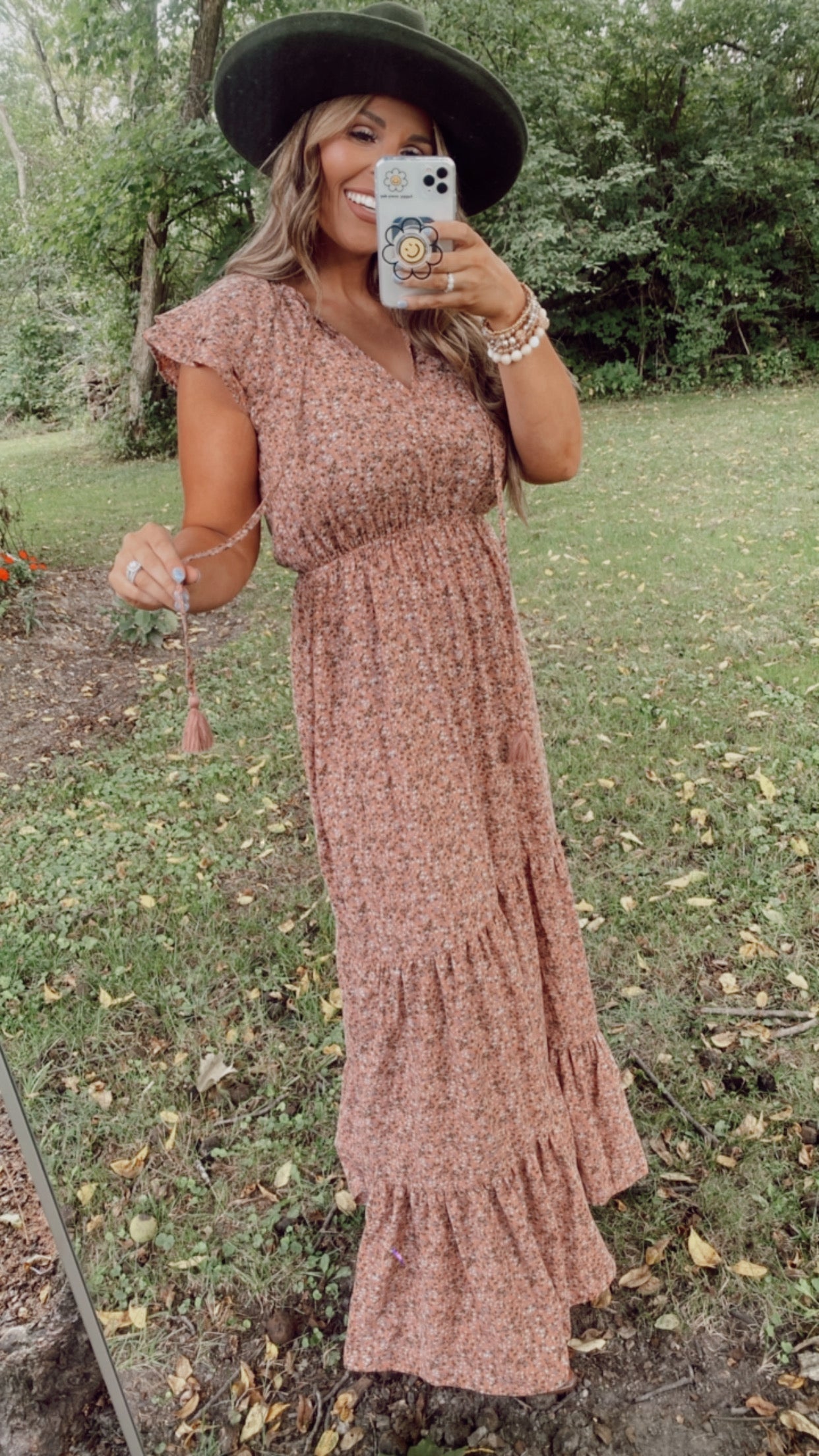 ECB Exclusive: Melody Floral Maxi Dress, Mauve