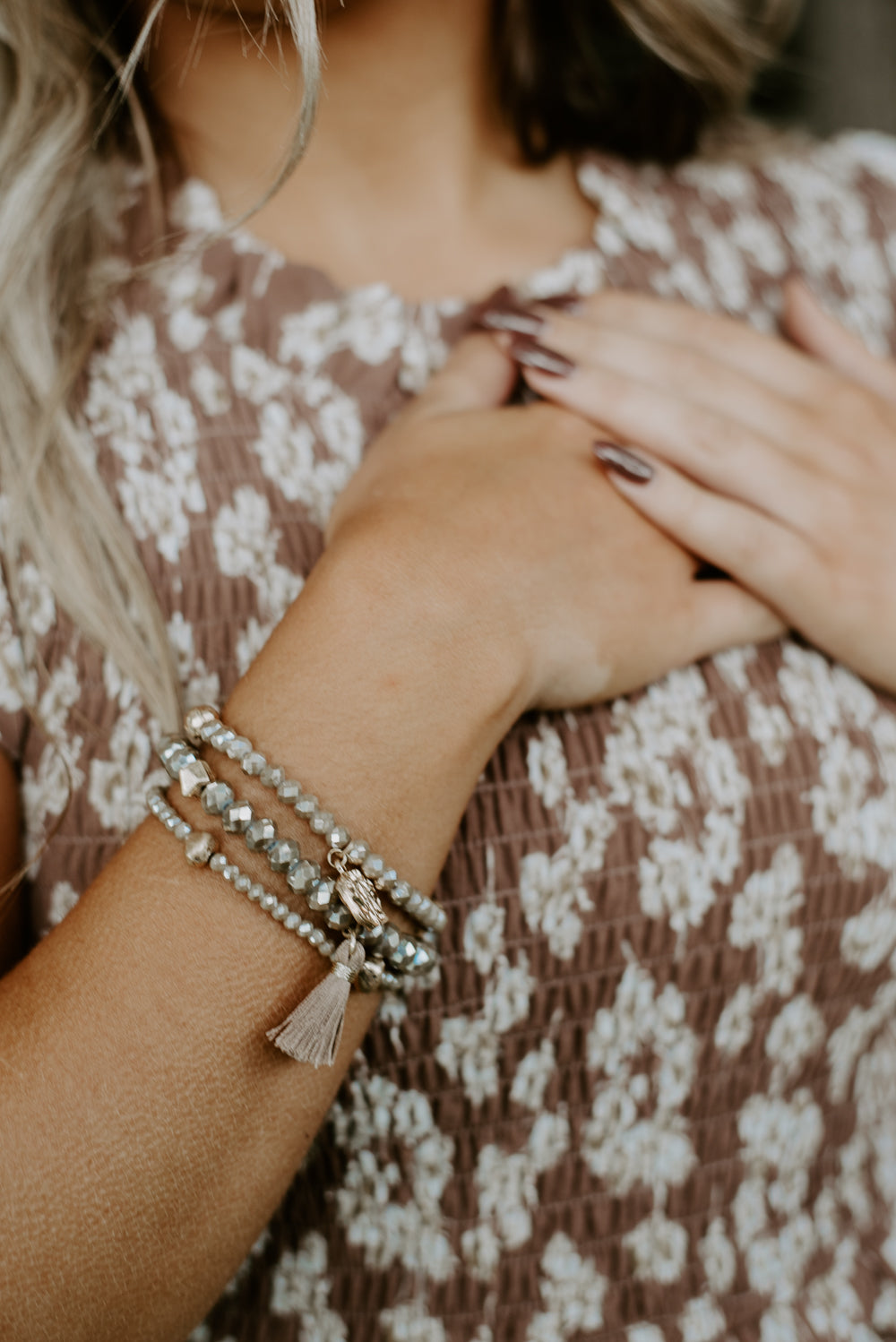 Level Up Bracelet Stack, Taupe